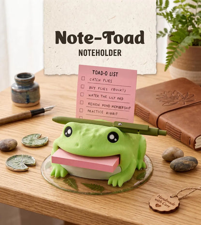 📝 Cute Sticky Note Dispenser | Animal Shape Desk Decor with Pen Rest