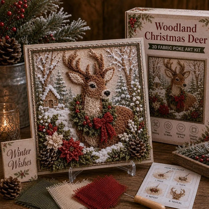 3D Christmas Fabric Poke Art Kit-Creative Christmas Decoration Gift for Adults