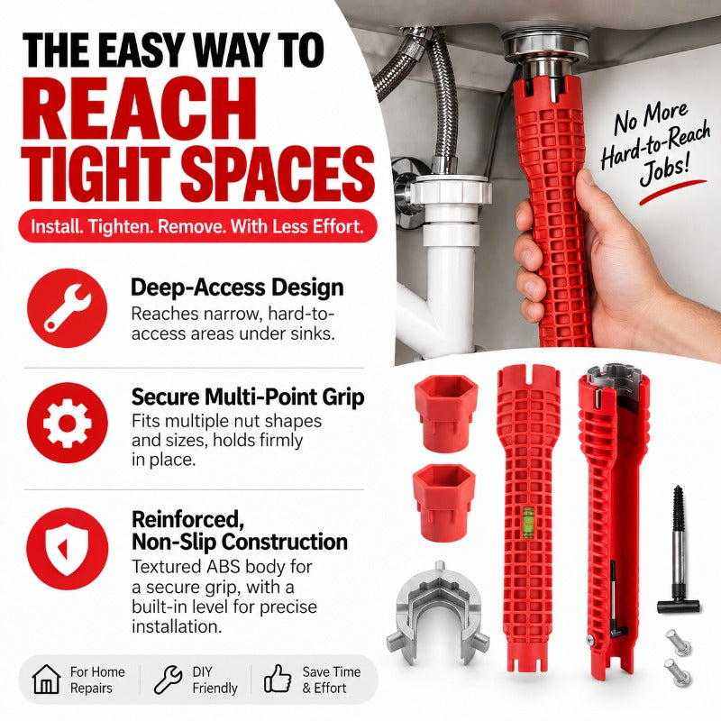 8 in 1 Multifunctional Sink Wrench