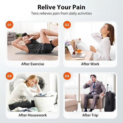 🙆‍♂️💪Rechargeable Muscle Stimulator Massager, 10 Modes 30 Intensity Levels TENS Unit with 10 Pads