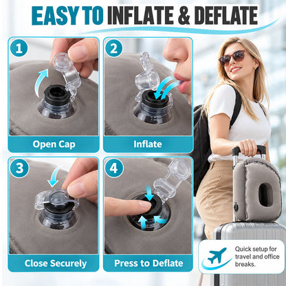 ✈️ Inflatable Airplane Sleep Pillow – Sleep Better on Every Flight😴