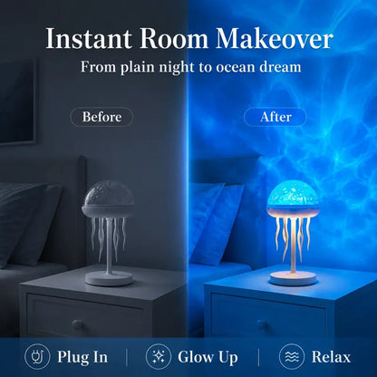 💡Jellyfish Lamps Projector RGB Night Lights - 7 Color Portable Bright Table Desk Lamp