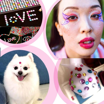 ✨3228 Pcs Gems Stickers Self-Adhesive Rhinestone Jewel DIY