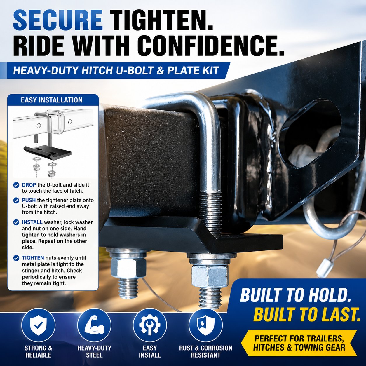 Trailer Hitch Stabilizer Clamp – Stop Rattle, Sway & Receiver Play