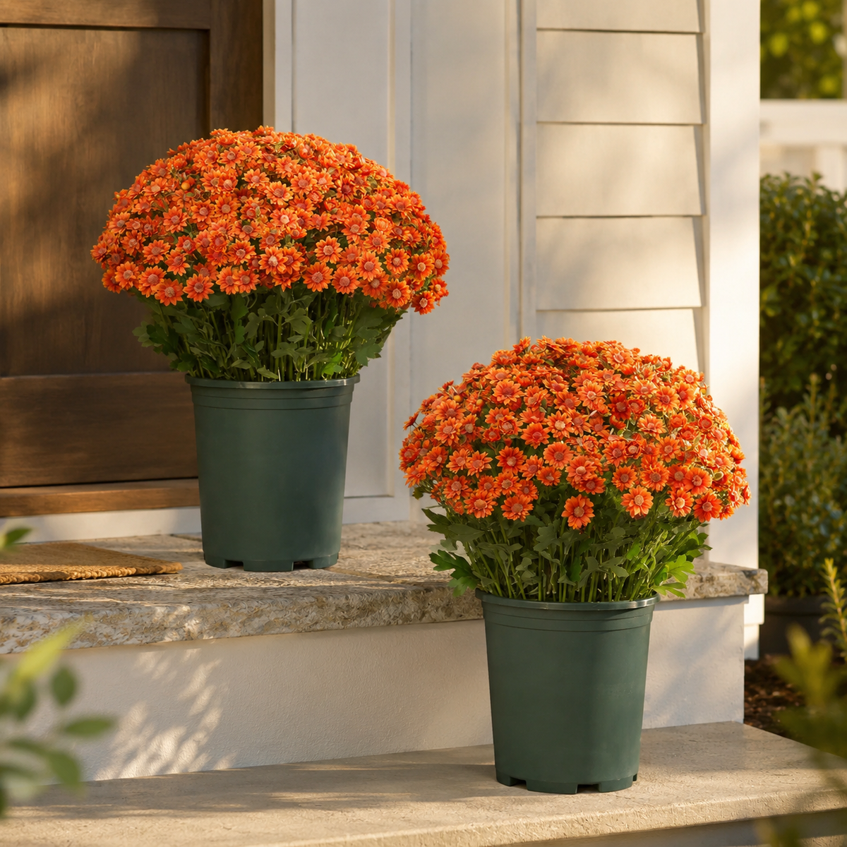 🌼 Artificial Outdoor Sunset Mums Flowers - UV resistant, Waterproof, Windproof