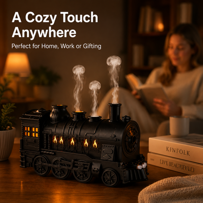Vintage Steam Train Aroma Diffuser with Remote Control