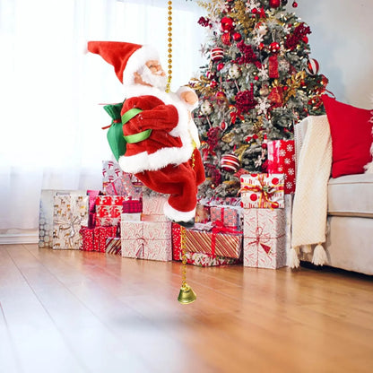 2026 Electric Climbing Santa Christmas Ornament - Battery-Powered