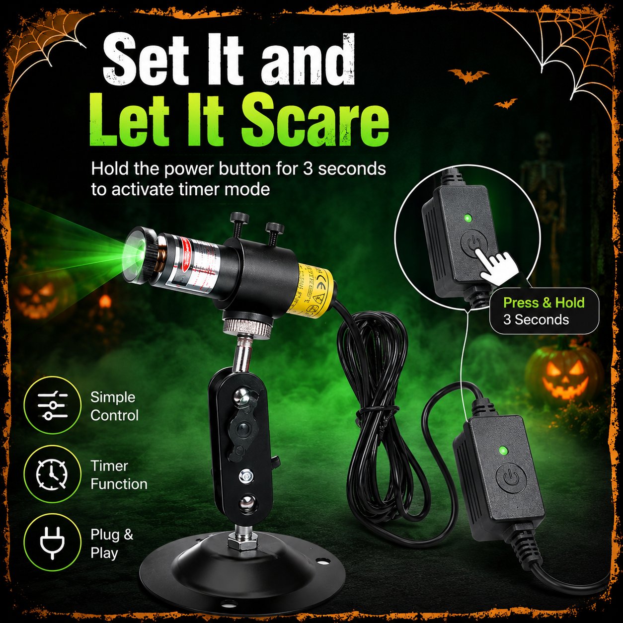 👻🌫️ Halloween Swamp Fog Laser Projector