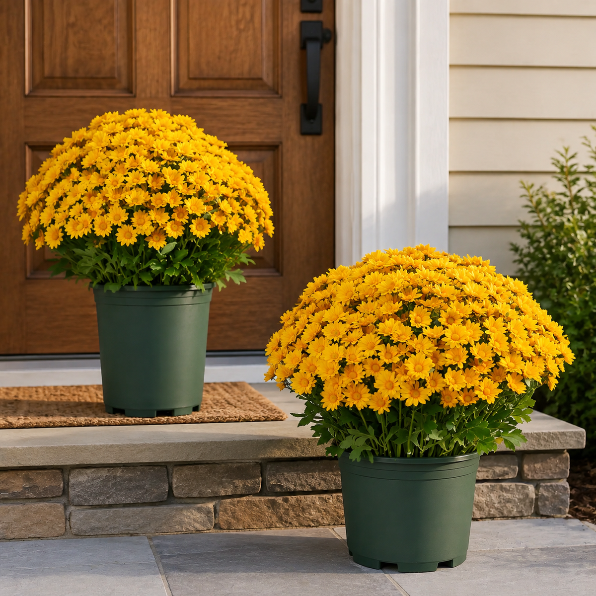 🌼 Artificial Outdoor Sunset Mums Flowers - UV resistant, Waterproof, Windproof