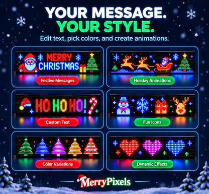 🌟Merry Pixels Display