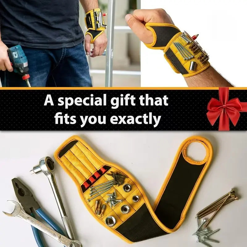 Magnetic Wristband Glove - Holds Tools Screws Nai