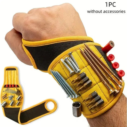 Magnetic Wristband Glove - Holds Tools Screws Nai