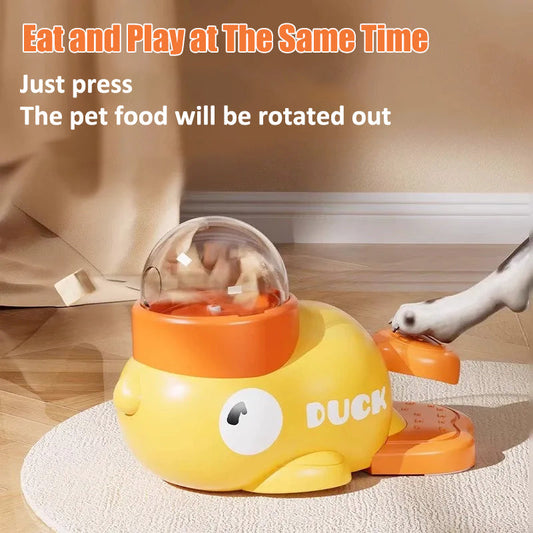 Cute Duck Pet Treat Dispenser Toy