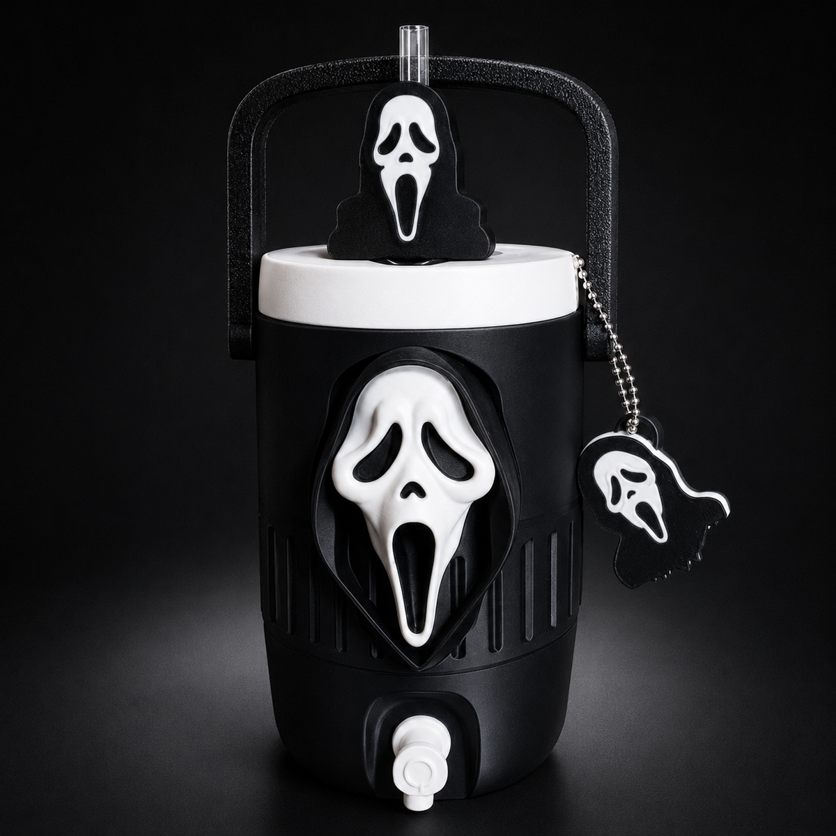 Scary Horror Ghost Halloween Mini-Cooler Drink Holder: Style Can Cooler