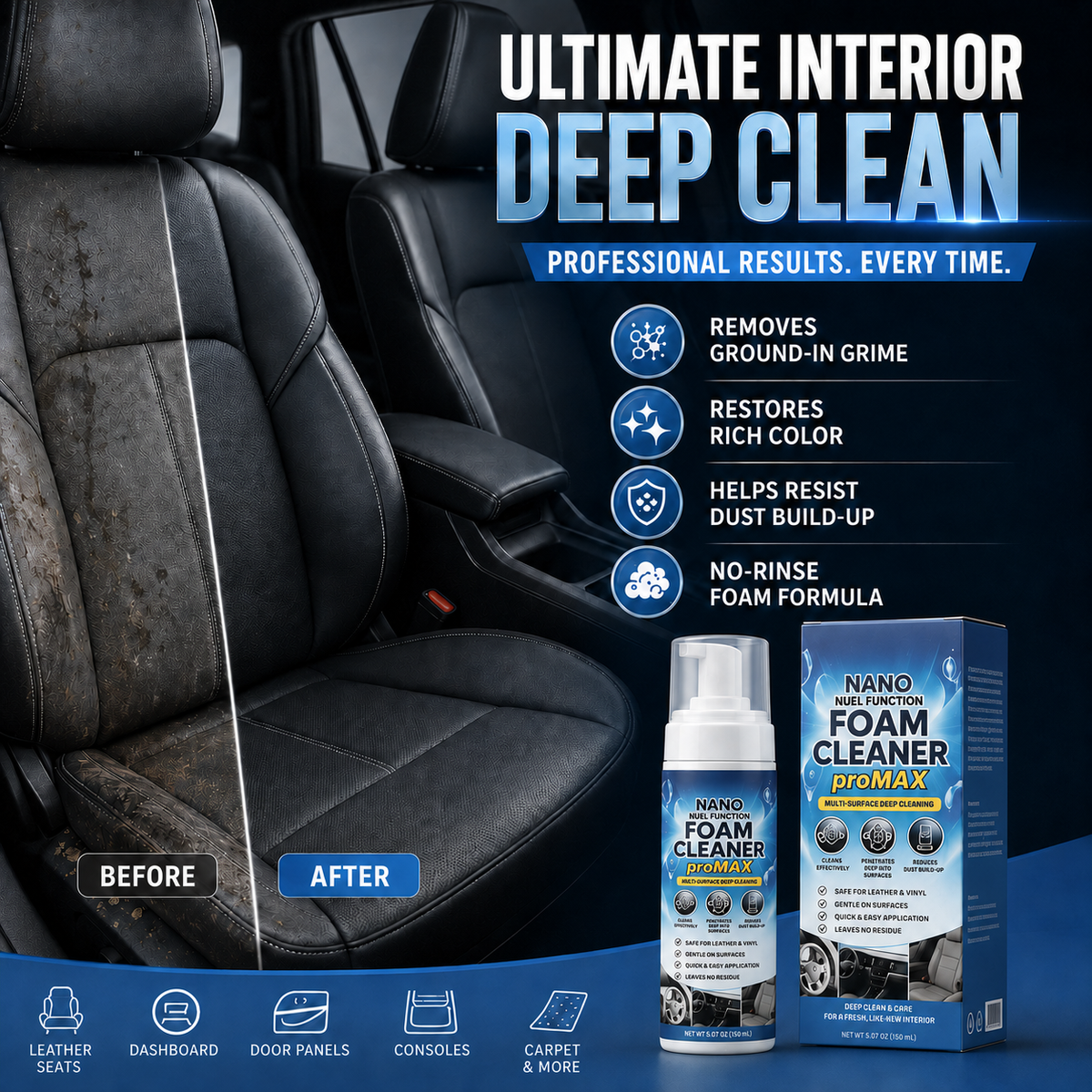Nano Foam Cleaner Pro MAX – Deep Clean for Car & Home