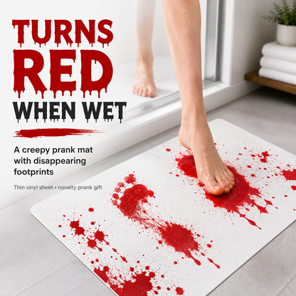 🩸👣 Bloody Bath Mat – Watch the Red Appear, Then Vanish Like Magic