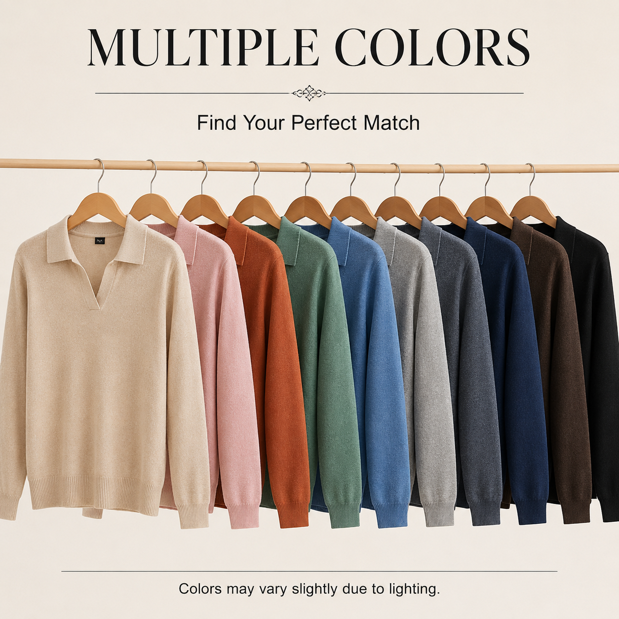 🌸 Women's Wool Blend Polo Sweater | Business Casual Spring Style – SummerVibes 2026