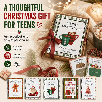 🔥 LIMITED-TIME 50% OFF — Holographic Christmas Gift Card Booklet
