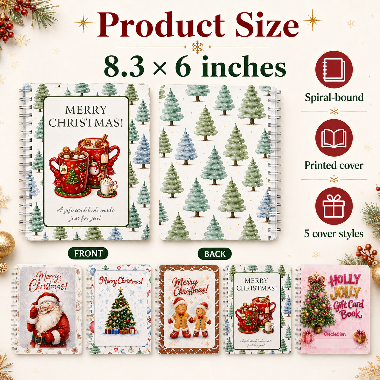 🔥 LIMITED-TIME 50% OFF — Holographic Christmas Gift Card Booklet