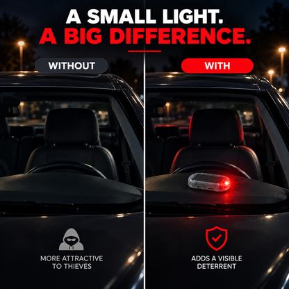 Solar Car Security Warning Light-DIY Flashing Security Light for Vehicle Deterrence