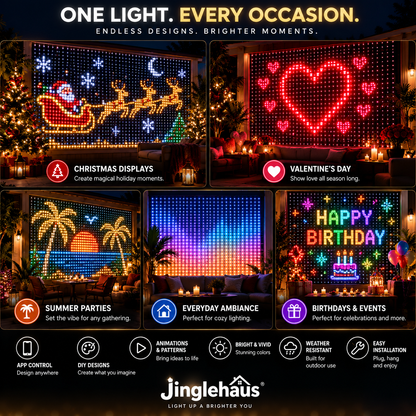 AI DIY LED Pixel String Lights – App-Controlled Custom Light Display