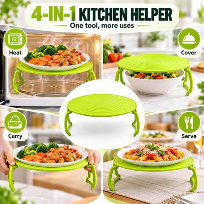 2Pcs 4-in-1 Foldable Microwave Rack