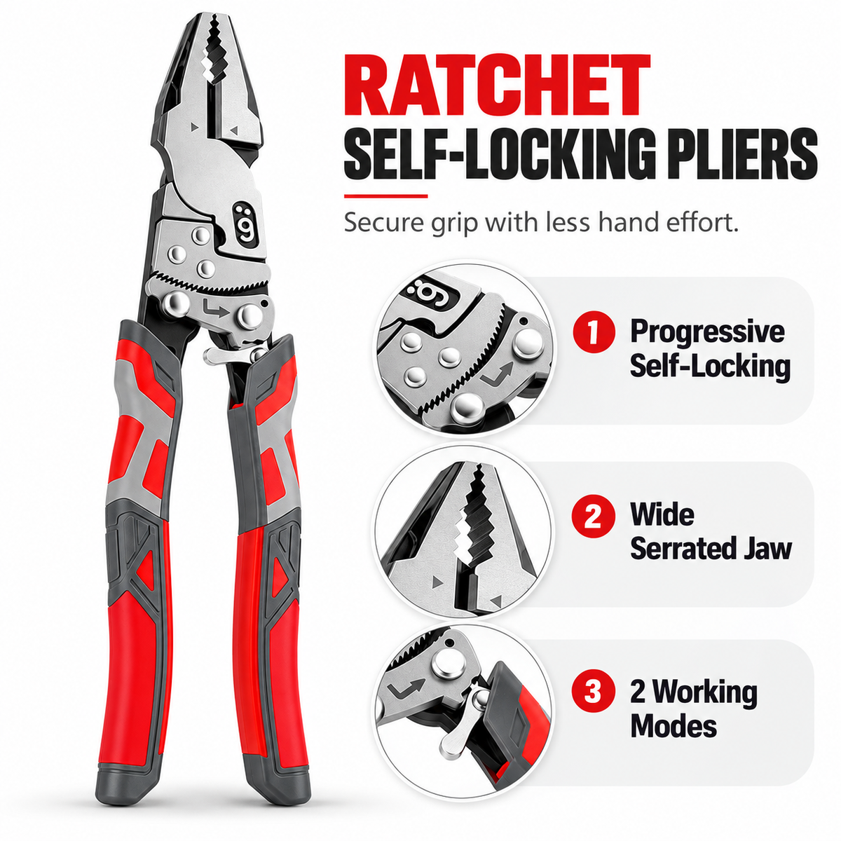 🔧 9-Inch Ratchet Locking Pliers – Grip, Lock & Work With Less Effort