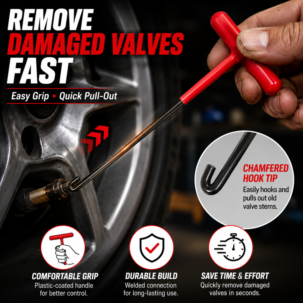 🚗14-Piece Set Quick Change Tire Valve Tool Kit