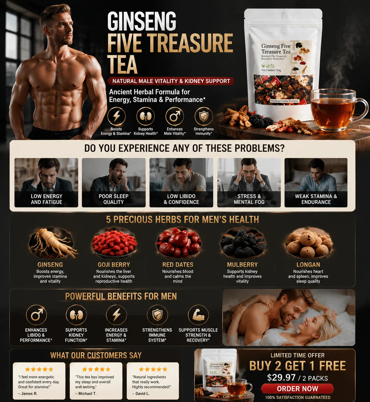 Kidney Tea Formula Ginseng Herbal Tea Bags