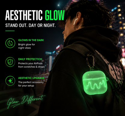Glow in the Dark AirPods Case – Aesthetic Night Luminous Protective Cover for AirPods 1/2/3 & Pro
