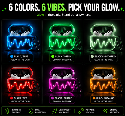 Glow in the Dark AirPods Case – Aesthetic Night Luminous Protective Cover for AirPods 1/2/3 & Pro