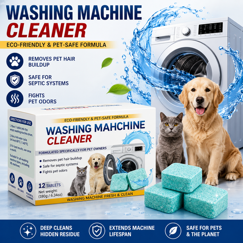 Eco-Friendly Washing Machine Cleaner 12ct - Removes Pet Hair & Odor Neutralizer