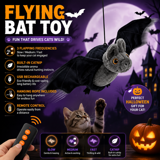 Interactive Flying Bat Toy for Cats
