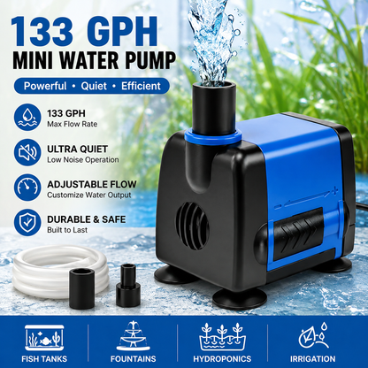 133 GPH Mini Submersible Water Pump
