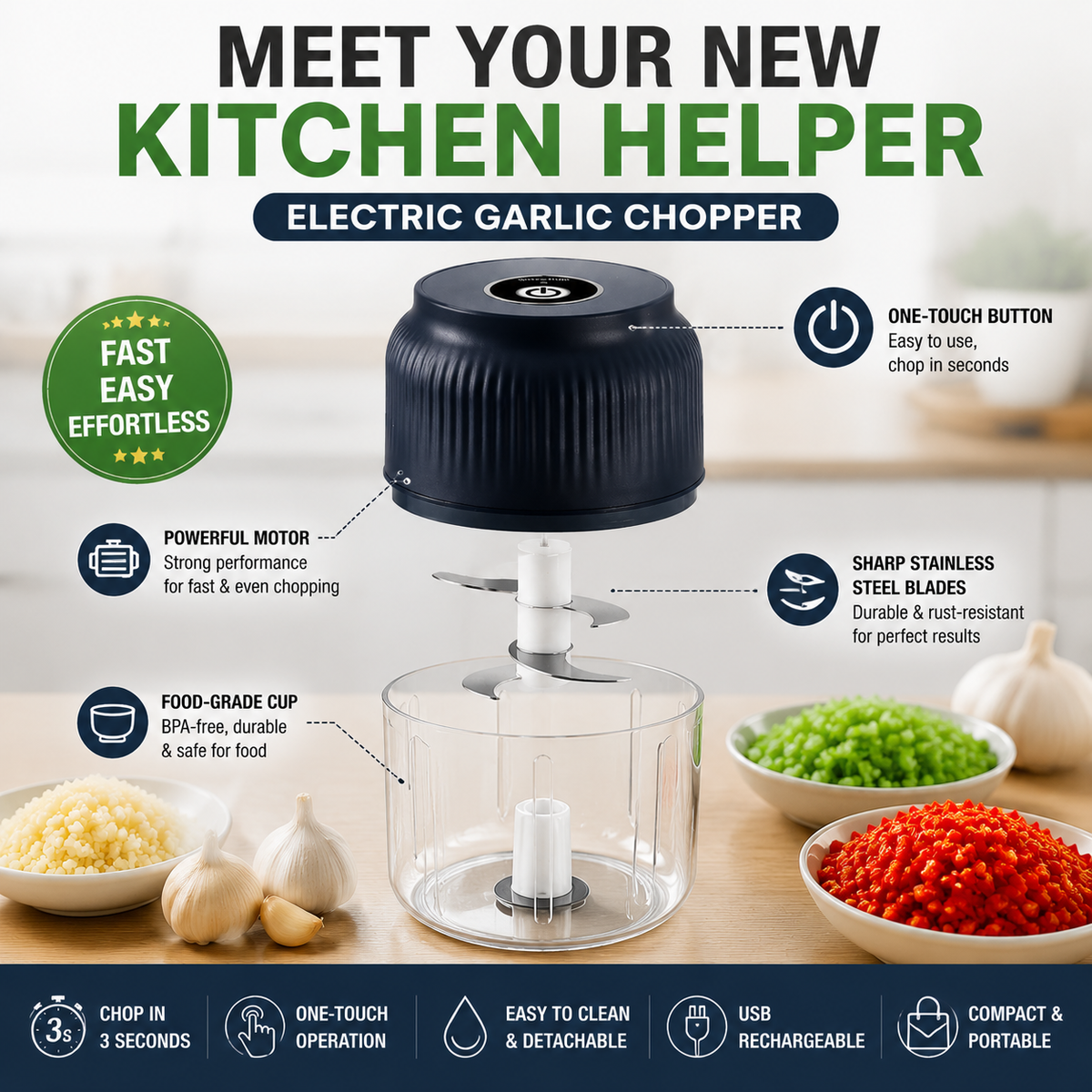 😩 Still Chopping Garlic by Hand? This Kitchen Gadget Does It in 3 Seconds