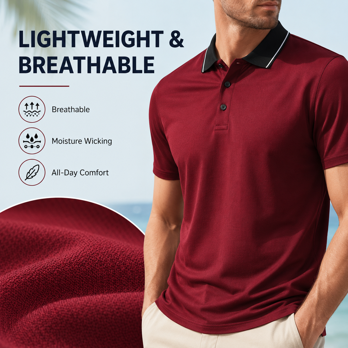 Limited Time Offer 49% OFF Today!-2-Pack Premium Men's Crocodile Polo Shirts