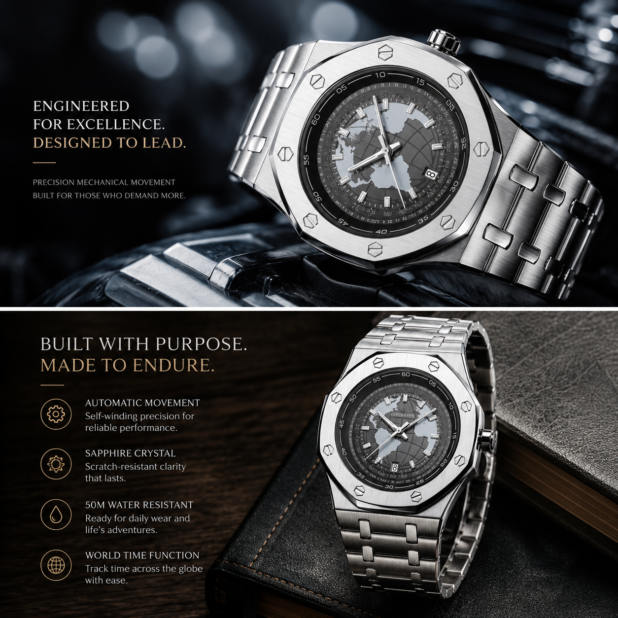 2026 Earth Edition Luminous Calendar Watch