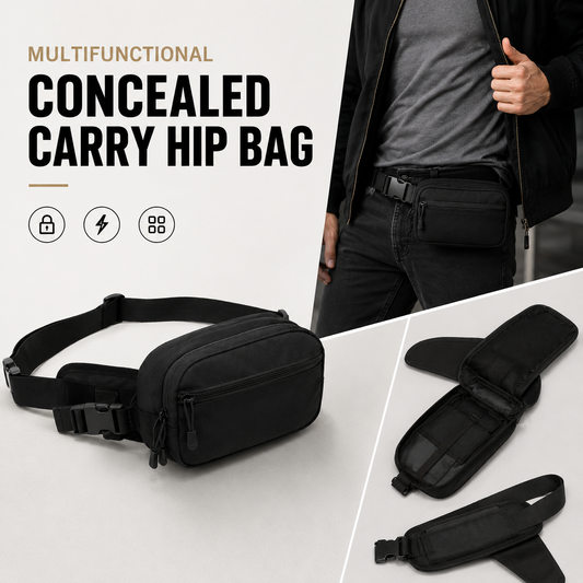 Multifunctional Concealed Carry Hip Bag with Rapid-Access Holster