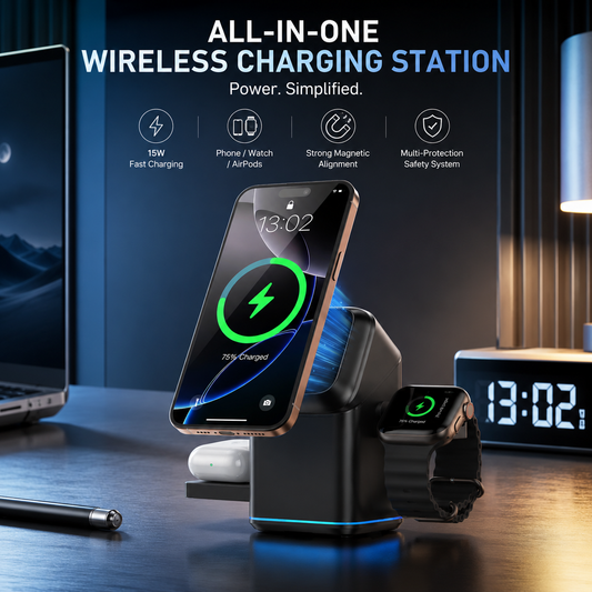 Tough On MagPro Qi2 25W 3-in-1 Wireless Charger