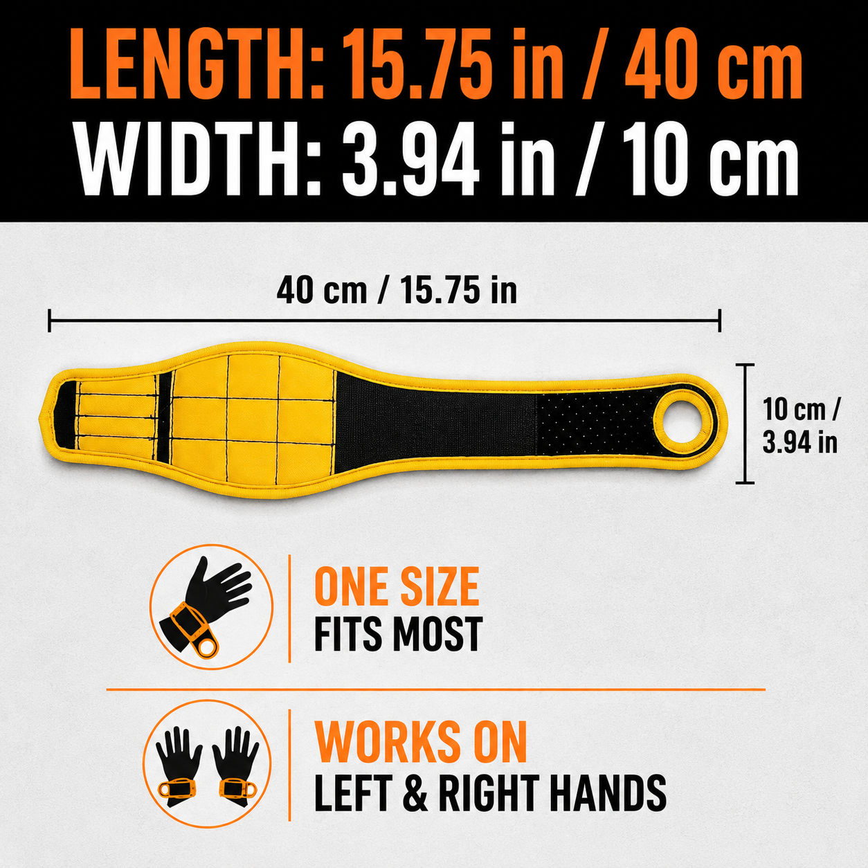 Magnetic Wristband Glove - Holds Tools Screws Nai