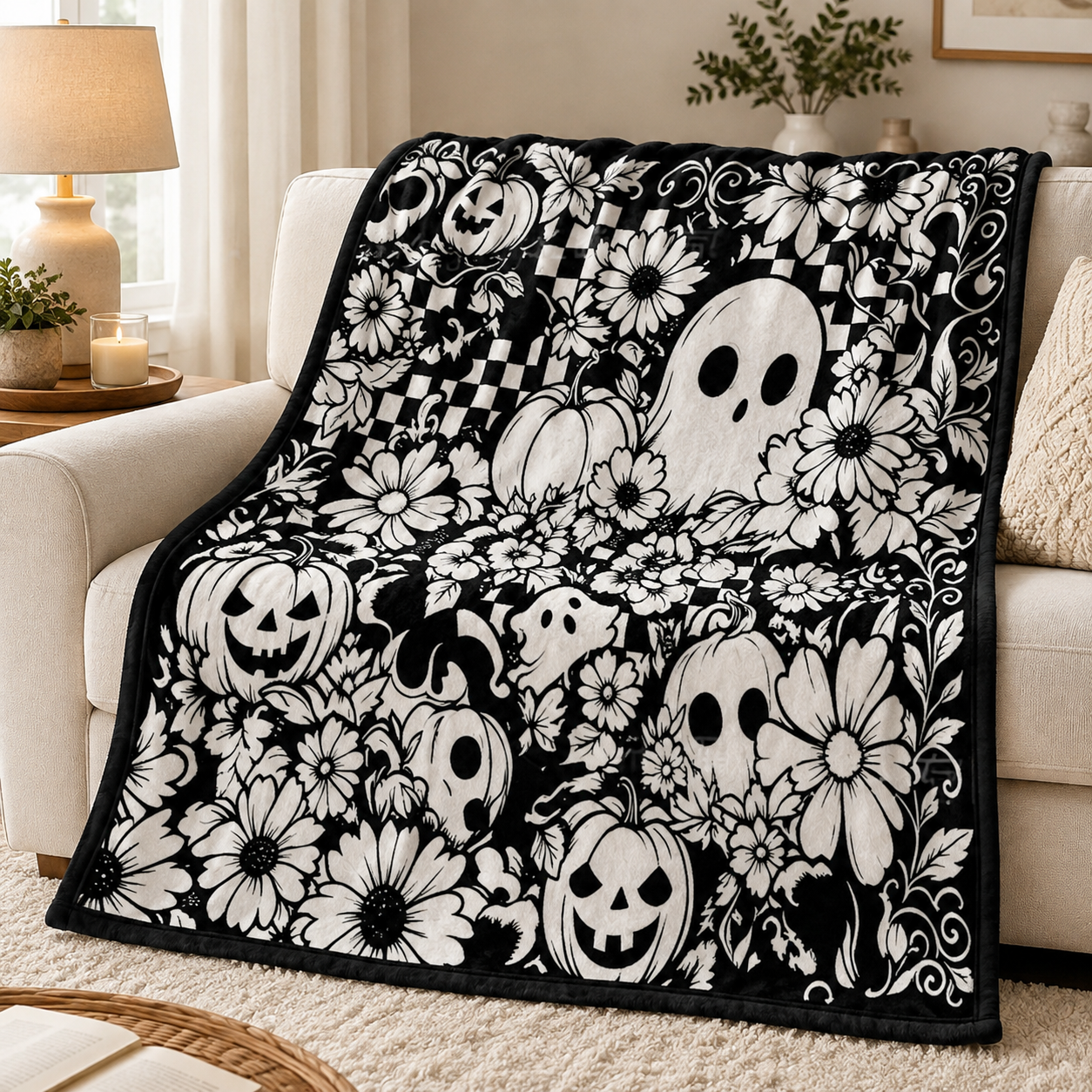 ✨Halloween Pattern Coloring Blanket🎃