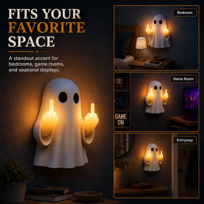 ✨Halloween Ghost Middle Finger Glow Night Light👻