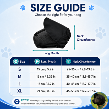 🐶 Breathable Adjustable Dog Muzzle Head Cover -  Anti Biting, Anti Scavenging &  Mosquito Proof for Small Medium Dogs | ☀️ Summer Outdoor