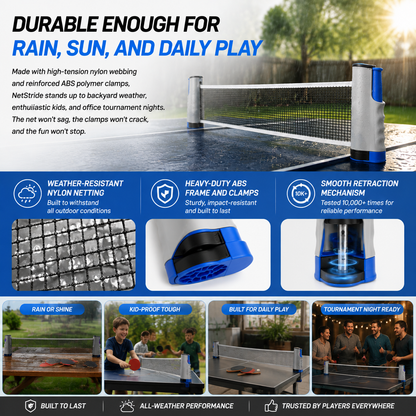 🏓Retractable Ping Pong Net for Any Table