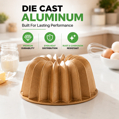 🍰French Wreath 10-Cup Nonstick Bundt Cake Pan