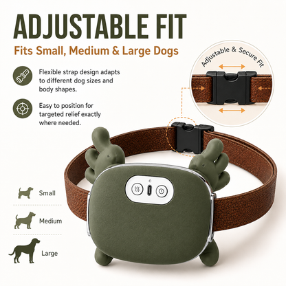 🐶🤍Rechargeable Massage Belt For Pets & People – 3-Level Soothing Comfort