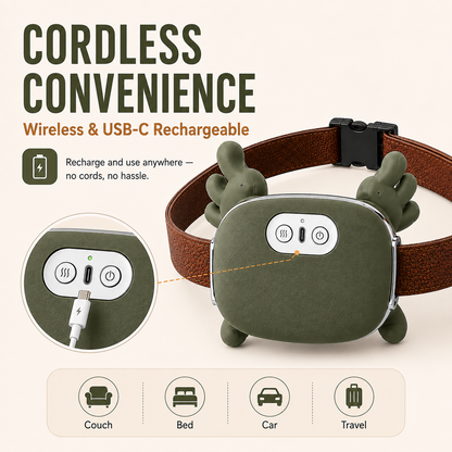 🐶🤍Rechargeable Massage Belt For Pets & People – 3-Level Soothing Comfort