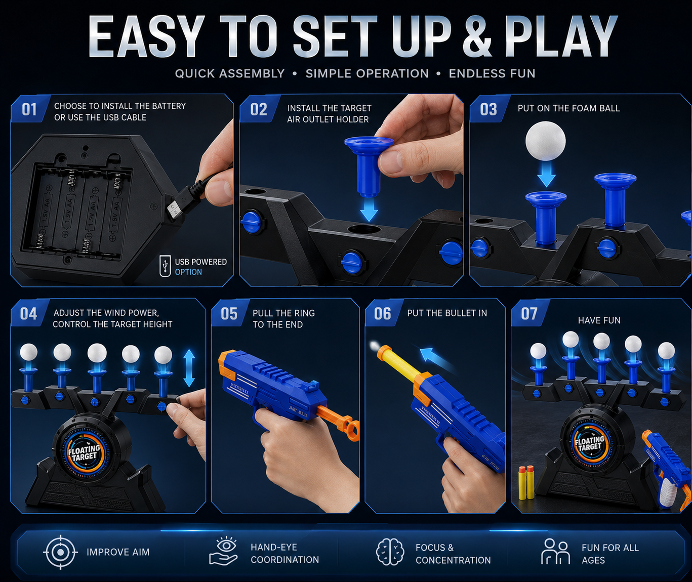 🎯Floating Hover Target Challenge Set