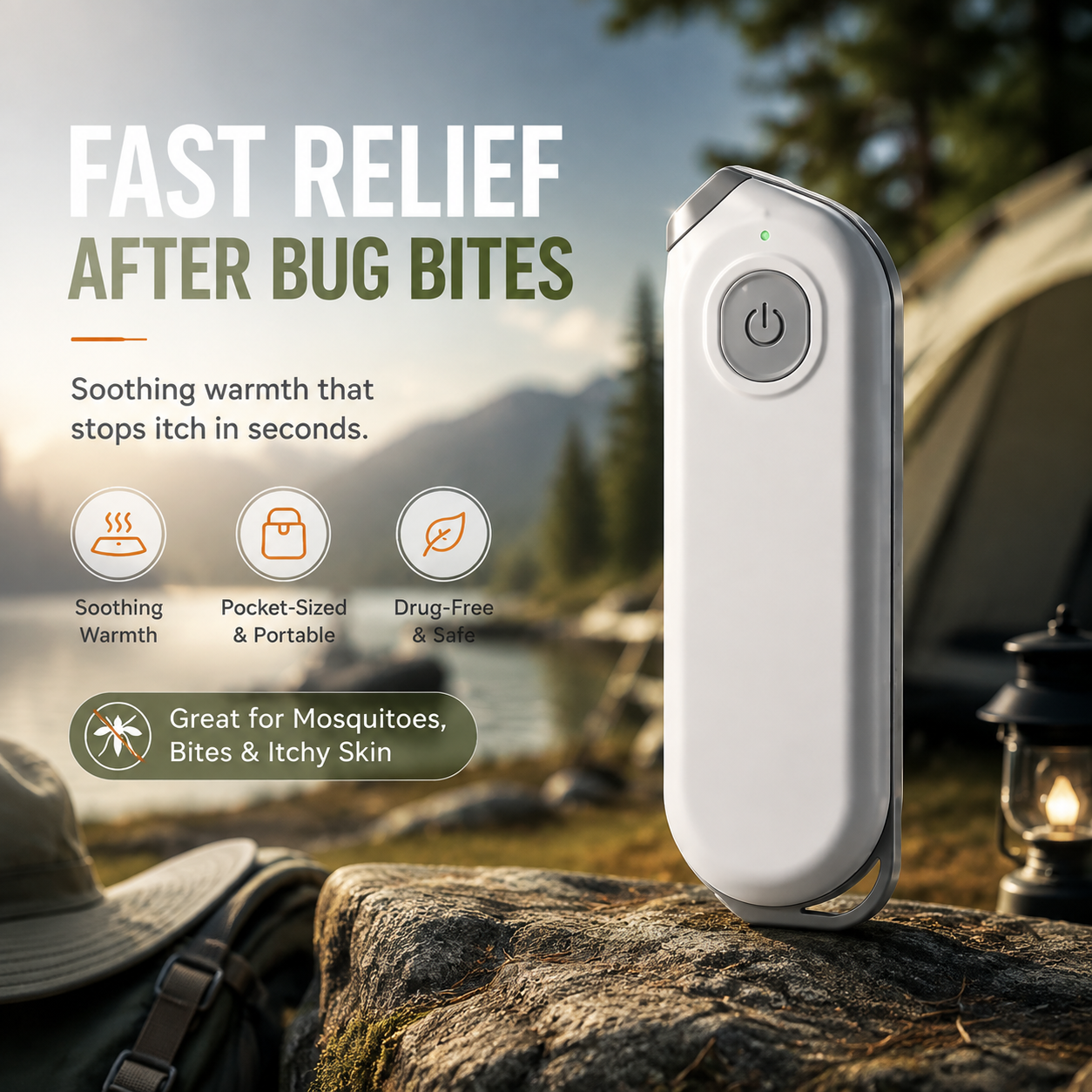 🔥Portable Hot‑Compress Electric Itch‑Relief Device, Heating Soothing Stick for Adults and Toddlers for Outdoor Use