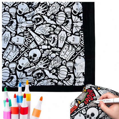Coloring Blanket DIY Reusable Color-Your-Own Blanket for Kids & Adults